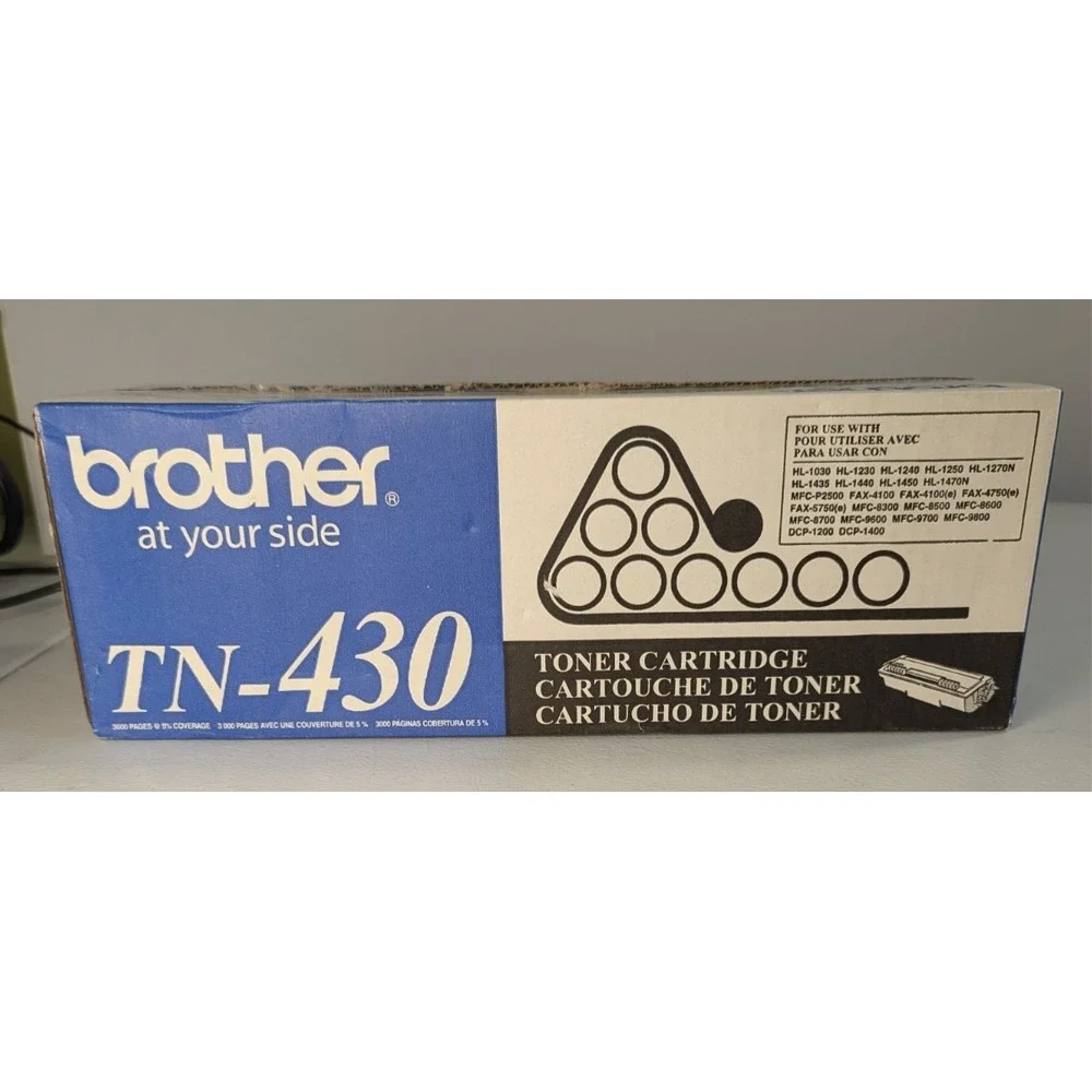 Brother TN-430 Genuine Black Toner Cartridge New Sealed Internal Bag Open Box